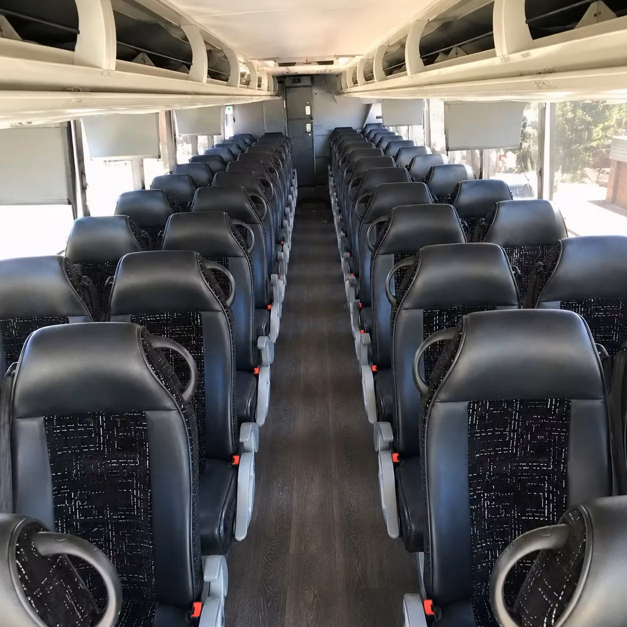 56 passenger charter bus inside