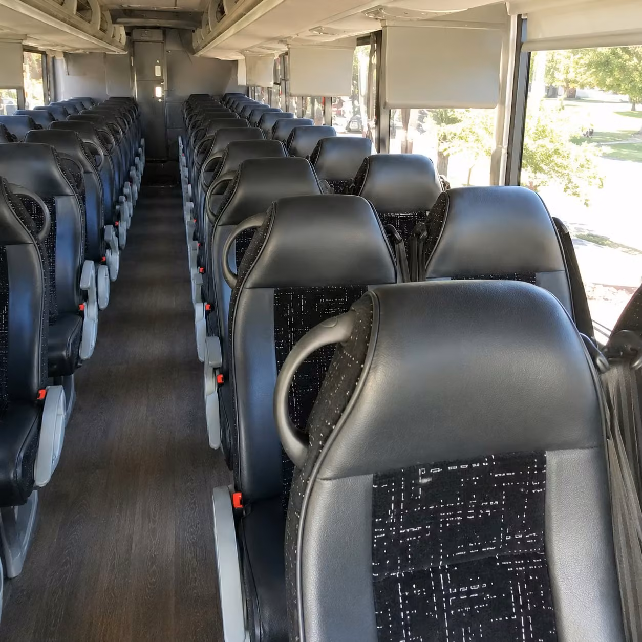 menifee charter bus rental interior
